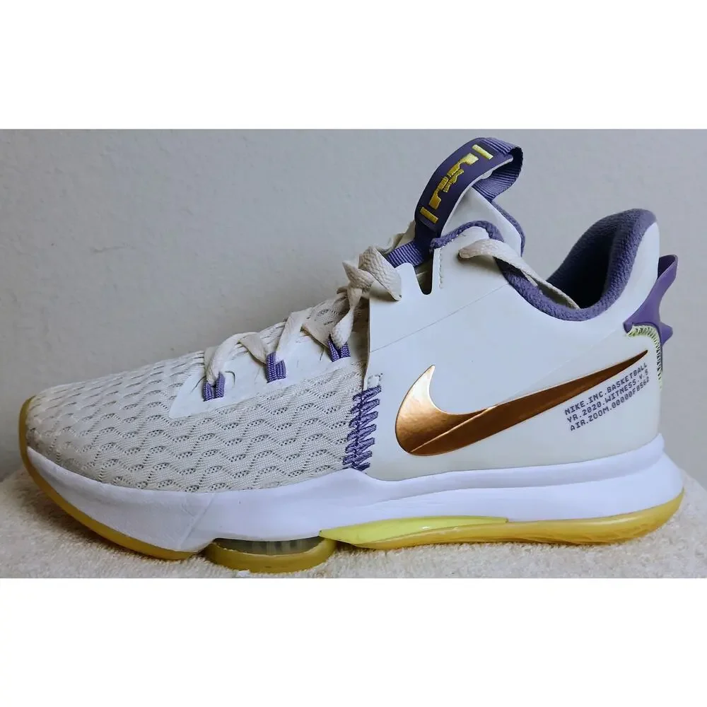 Nike LeBron Witness 5 V Summit White Bronze Men’s Basketball Shoes Size 10.5